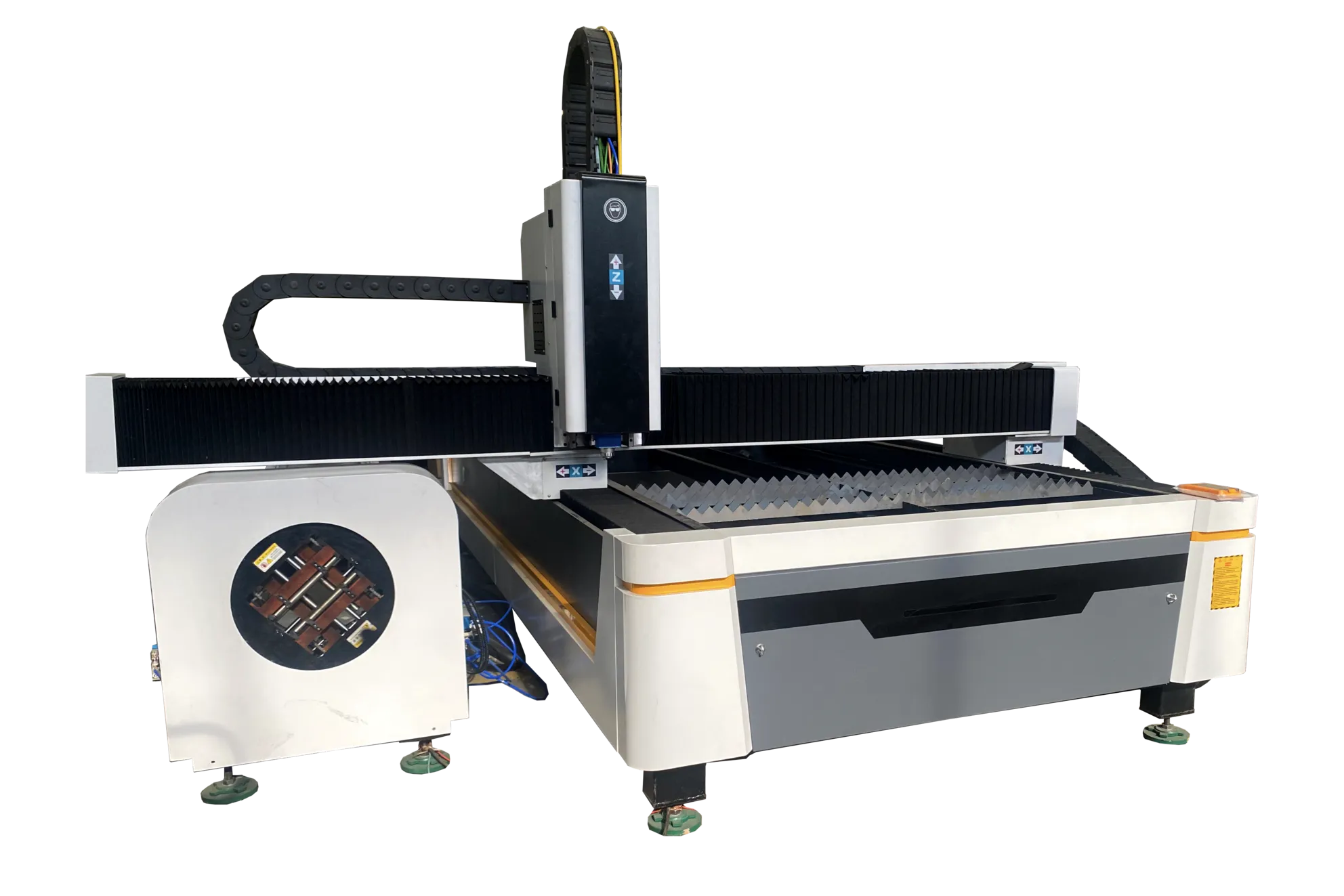 Flat Rotray Fiber Laser Cutting Machine